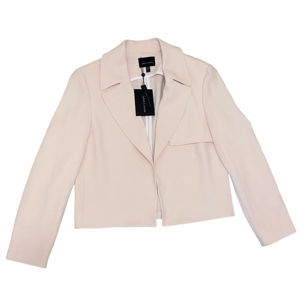 judith charles hartley soft pink jacket blazer coat suit top size 10 NEW NWT